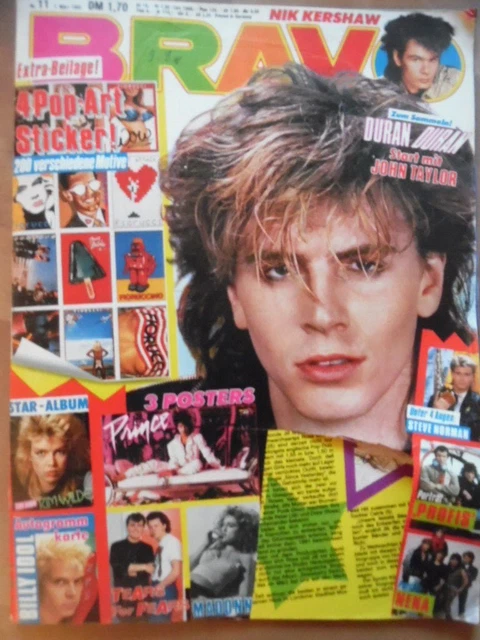 BRAVO 11-1985 C John Taylor Kim Wilde Depeche Mode Nena Nik Kershaw ÄRZTE Profis