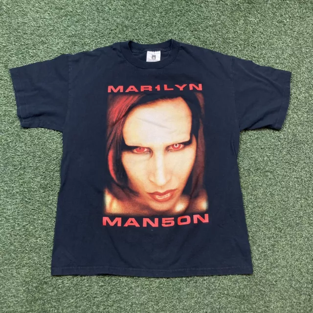 VINTAGE 90S MARILYN Manson T-Shirt Large Rock Metal Bigger Than Satan ...