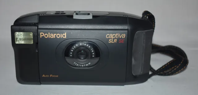 Vintage Polaroid Captiva SLR SE Instant Film Camera with F12/107mm Lens Untested