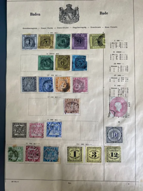 Altdeutschland Briefmarken Sammlung, SEHR GUT, German States stamp collection