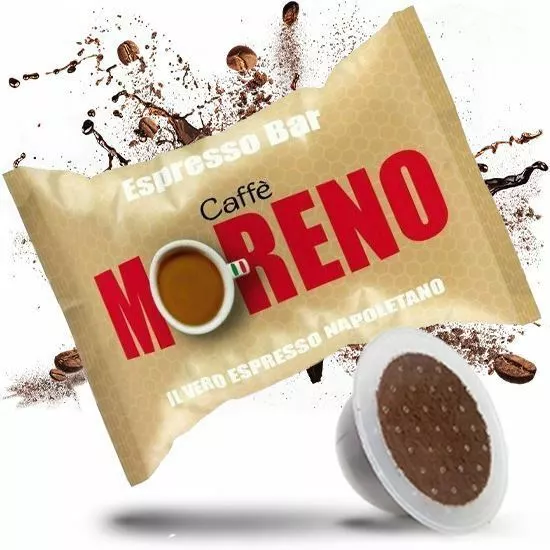 100 Café Moreno Espresso BAR Compatible Machine Bialetti pour Capsules Plastique
