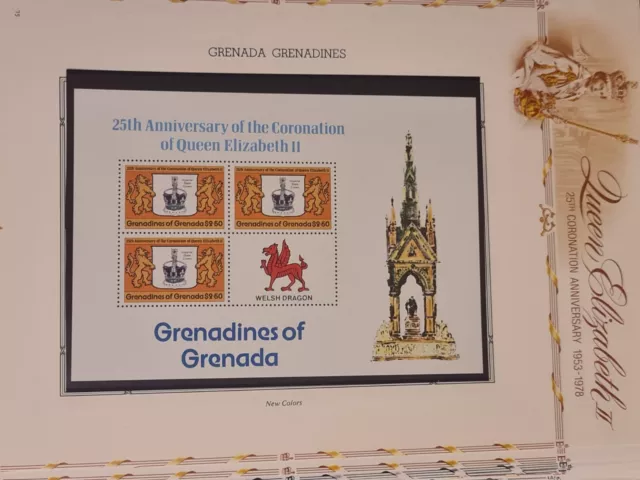 1978 UMM Grenada GB QE2 Coronation 25th Anniversary Commonwealth Omnibus