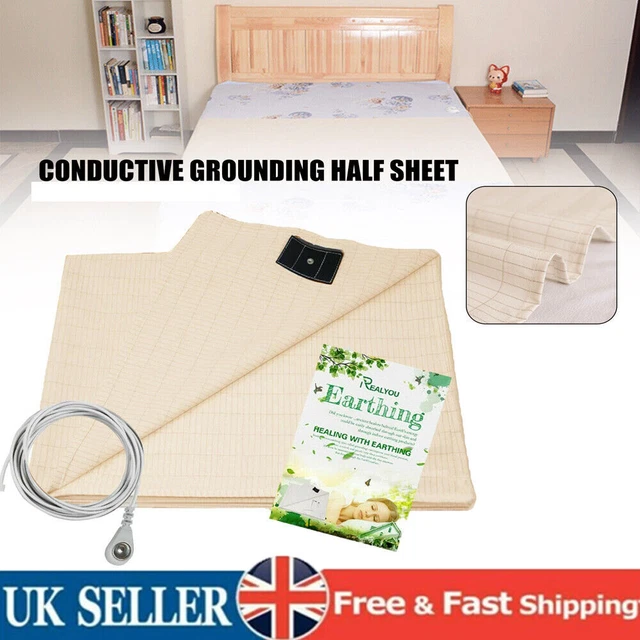 4 SIZES BED Earthing Sheet Grounding Sheet Mat & Conductive Copper Cord