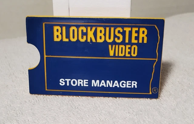 VINTAGE 1990 S BLOCKBUSTER Employee Name Tag Store Manager Make An 