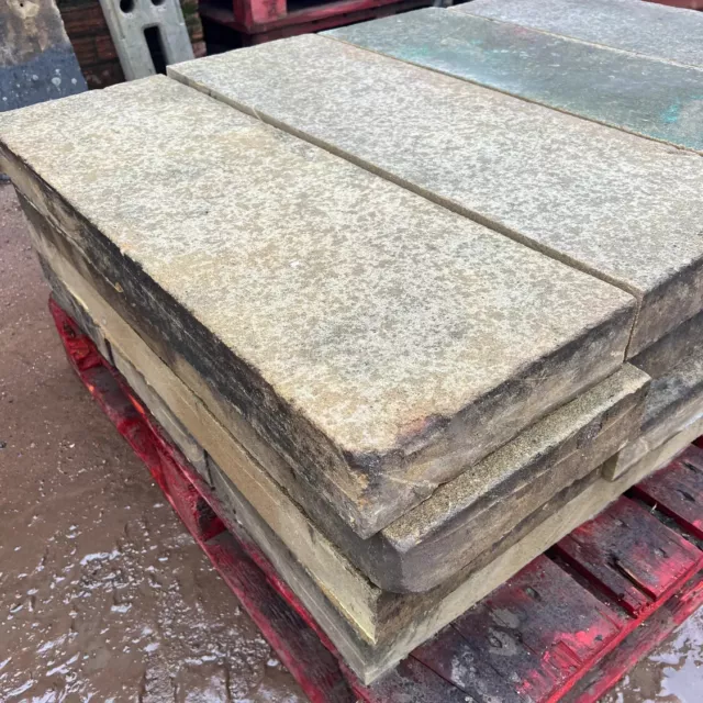 Reclaimed Flat Wall Coping Stones - 300mm x 70mm - Price Per Linear Foot