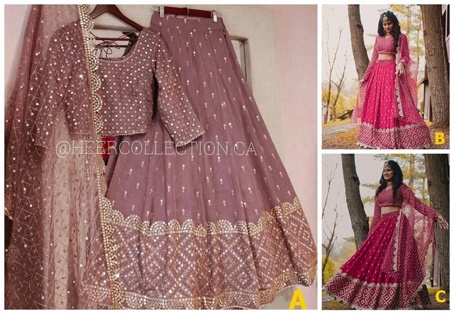 Stylish Girls Beauty Pakistani Lehenga Ethnic Wedding Saree Bridal Lengha Choli