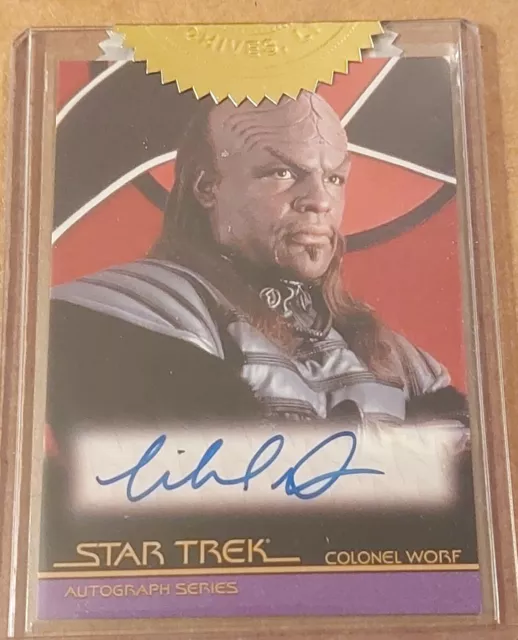 The Quotable Star Trek Movies 3 case incentive Michael Dorn autograph card A96