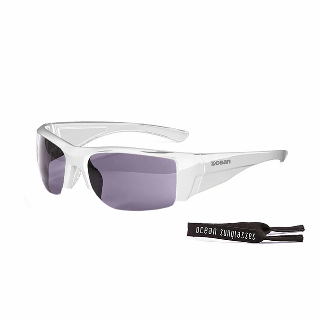 OCEAN GUADALUPE Floating Sunglasses Sailing & Fishing, Shiny White & Smoke Lens