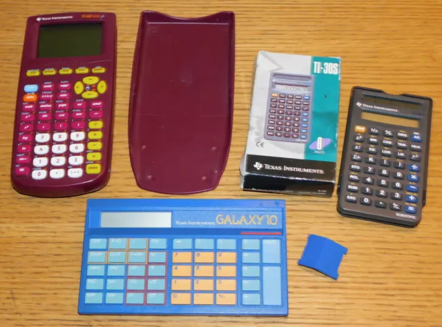 POUR PIECES LOT 3 CALCULATRICE Texas Instruments Taschenrechner GALAXY 10 TI-82