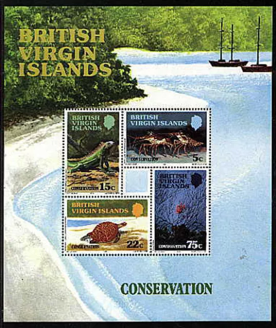 VIRGIN IS, Sc #0349a, MNH, 1979, S/S, Conservation, Marine Life, Turtle