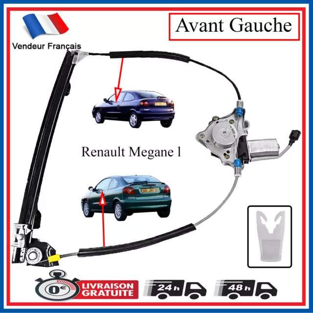 LÈVE VITRE Megane Leve vitre Droit pour Renault Megane de 1995 a 2003  complet avec moteur