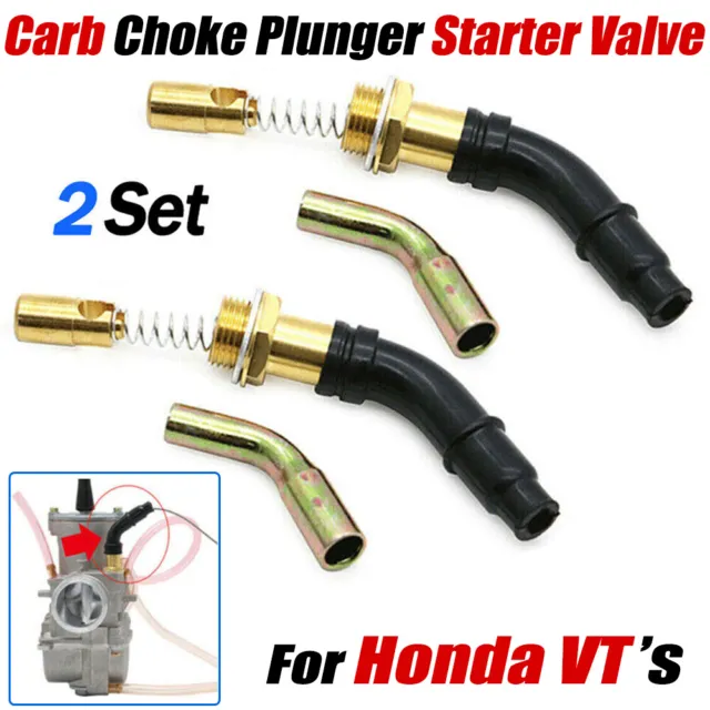 2 For Honda Shadow VT500 600 700 Carburetor Carb Choke Plunger Starter Valve Kit