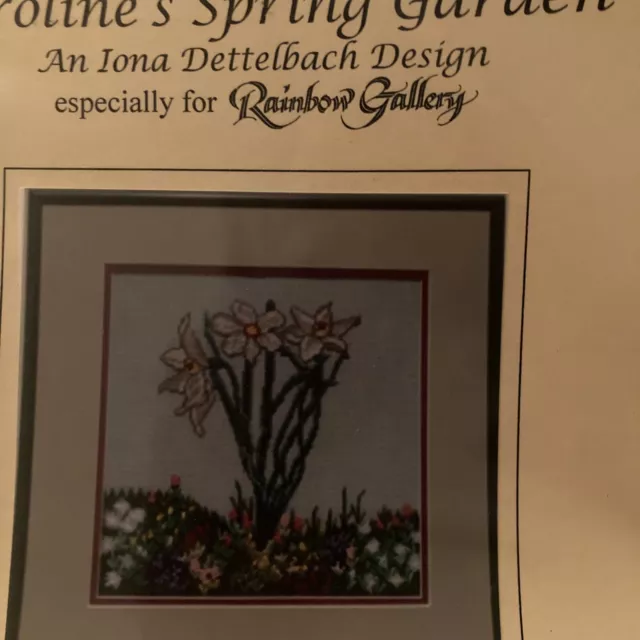 Jardín de primavera de Caroline Iona dettelbach diseño aguja patrón arco iris hiel