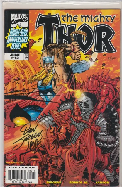 The Mighty Thor #12  signed by John Romita Jr. and Dan Jurgens 81/500