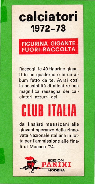 ALBUM CALCIATORI 1972 - 73, FIGURINE PANINI, RISTAMPA DE L'UNITA', SOLO STAMPA e