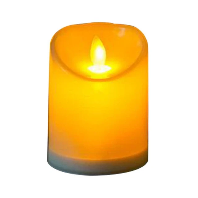 Luz de vela LED sin llama parpadeo boda hogar fiesta decoración (7,5x10 cm)
