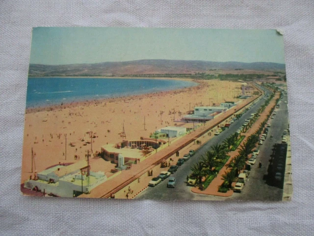 Cpsm Afrique Maroc Tanger La Plage