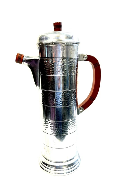Krome Kraft Farber Bros 1930s Chrome Cocktail Shaker Vintage Art Deco