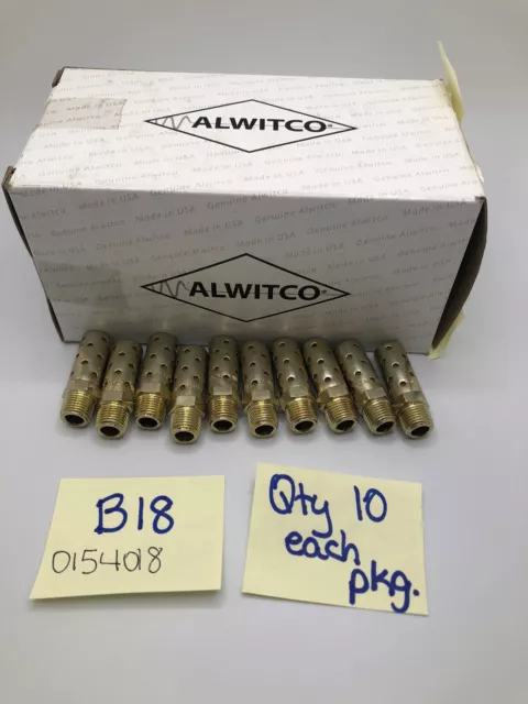Alwitco B18  QTY 10 ALLIED WITAN Bantam Muffler 0154018 1/8" npt R432012062