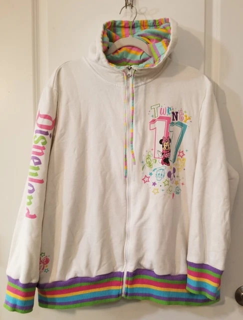 Walt Disney World 2011 Hoodie Zip Jacket Mickey Minnie Goofy Pluto Women’s Sz 2X