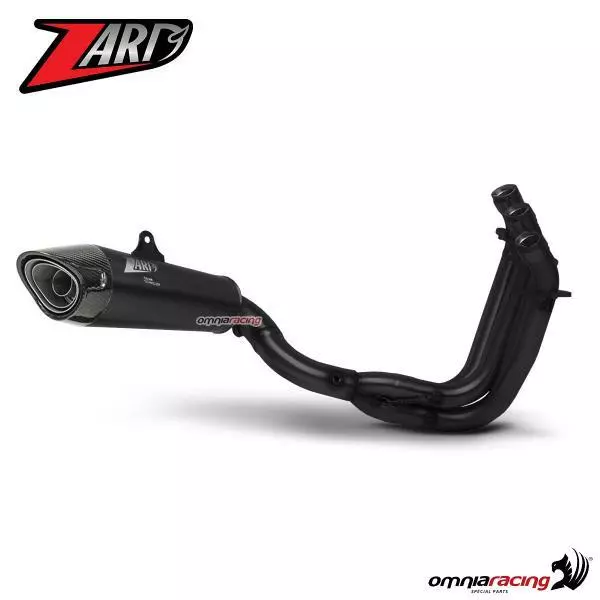 Zard full exhaust system black steel silencer racing for Triumph Trident 660