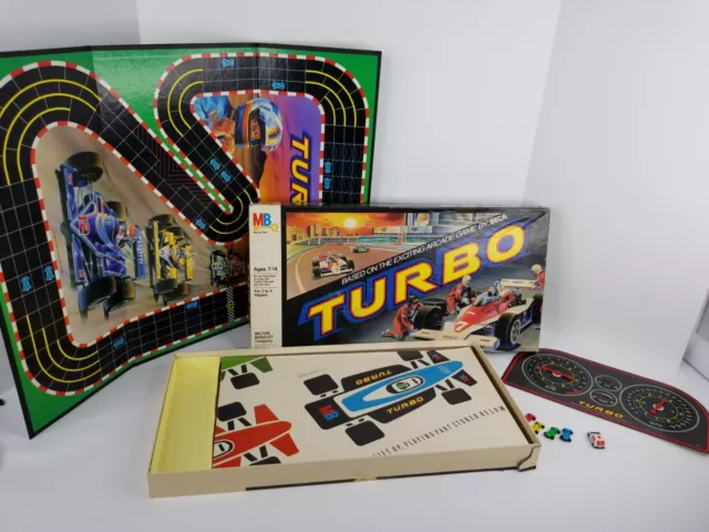 Turbo - Vintage 1981 Milton Bradley & Sega Board Game #4318 - 100% Complete