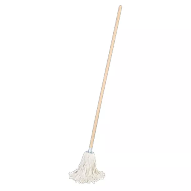 Sealey Mop Pure Yarn Cotton Mop Hygienic Cleaning Wooden Handle 1460mm BM02