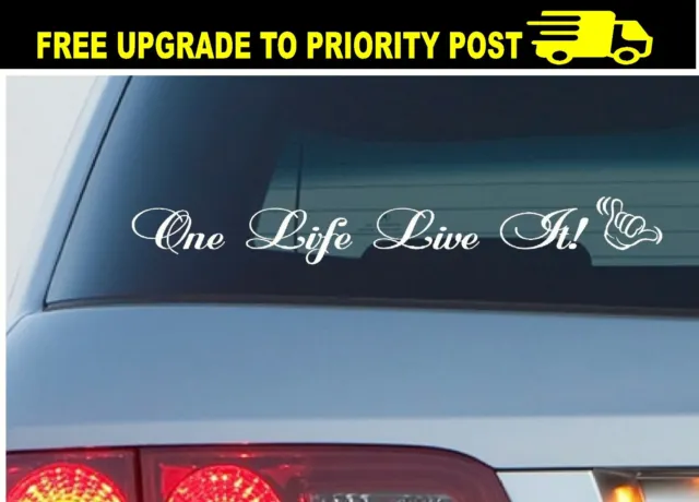 ONE LIFE LIVE IT Sticker 4x4 Caravan 400mm Car Ute Decal