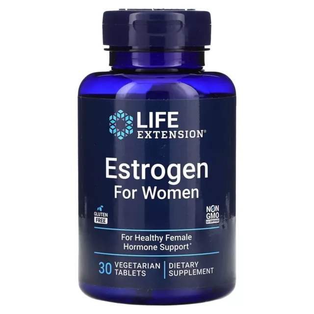 Life Extension Estrogen For Women 30 Vegetarian Tablets Hormone Menopause Flash