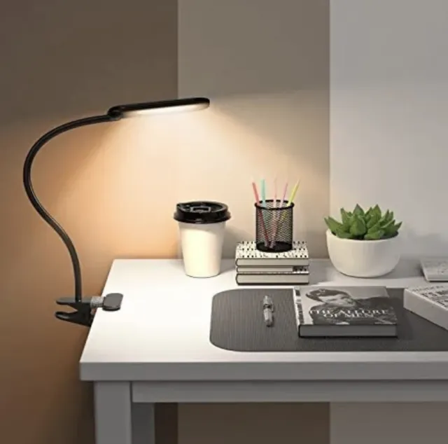 1pc LED Clamp Clip Desk Light Table Lamp, USB Powered