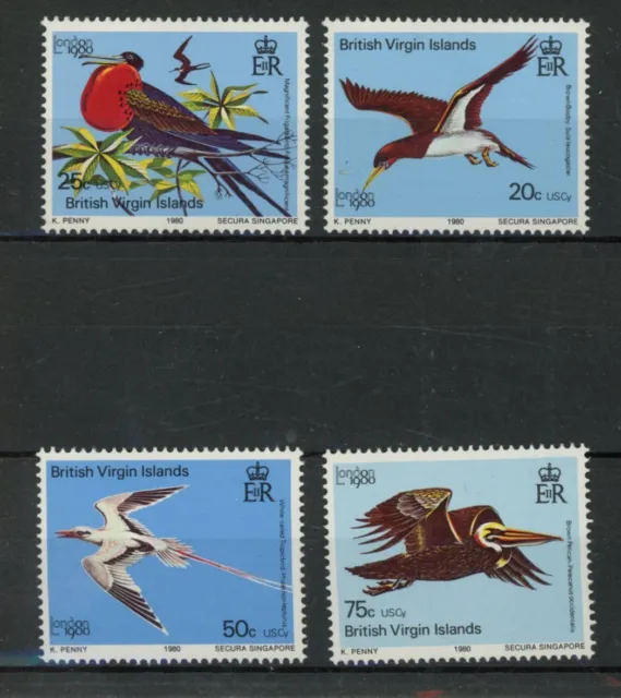 [PV622] British Virgin Isl 1980 : Birds - Good Set Very Fine MNH Stamps