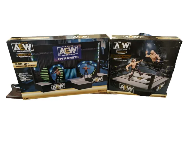 AEW Entrance Stage Pop Up & Ring Set All Elite Wrestling