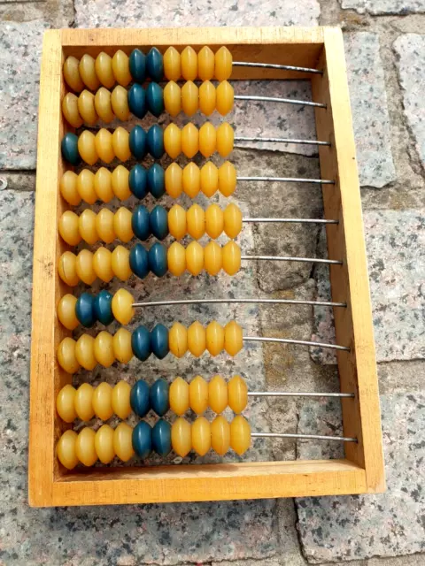 Vintage Abacus Soviet Ussr Wooden Russian Calculator Counting Wood Old Accountan