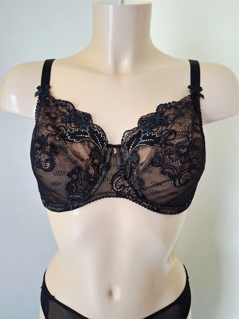 Soutien-Gorge Lise Charmel Miss Toi - Taille 90F (Bonnet F) - Gris Blanc - Neuf