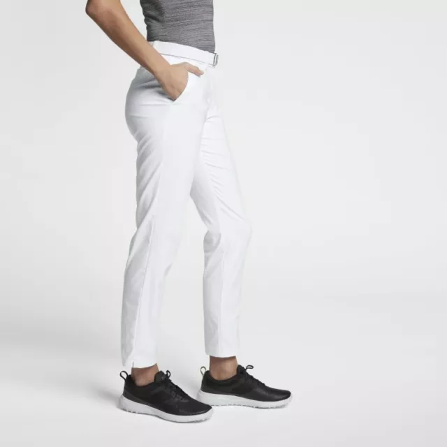 Nike Flex Golf Stretch Gewebte Dri Passform Massgeschneiderte Hose - Weiss 884934-100 Damen Uk16