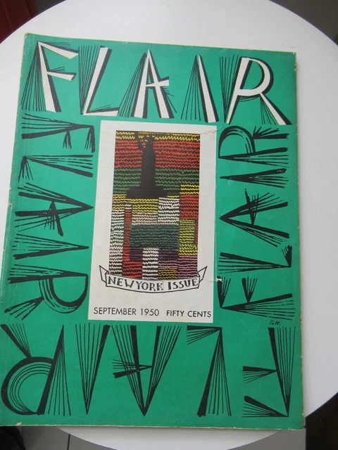 1950 Vintage Flair magazine Sept. VOGUE LIKE FASHION & Design MCM NEW YORK ISSUE