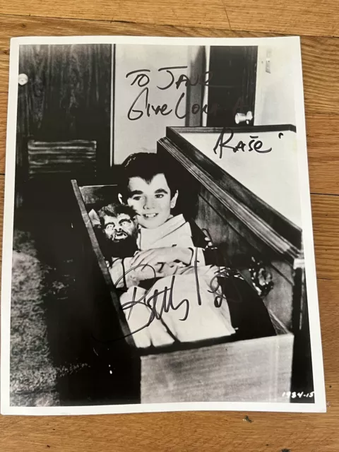 Butch Patrick Signed 8x10 'Eddie Munster' Coffin Autographed 'The Munsters NoCOA