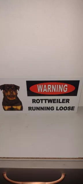 Cuidado con el perro letrero rottweiler