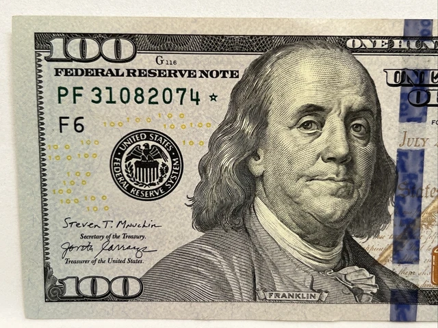 SERIES 2017A ~ US One Hundred Dollar Bill Star Note $100 Atlanta PF ...