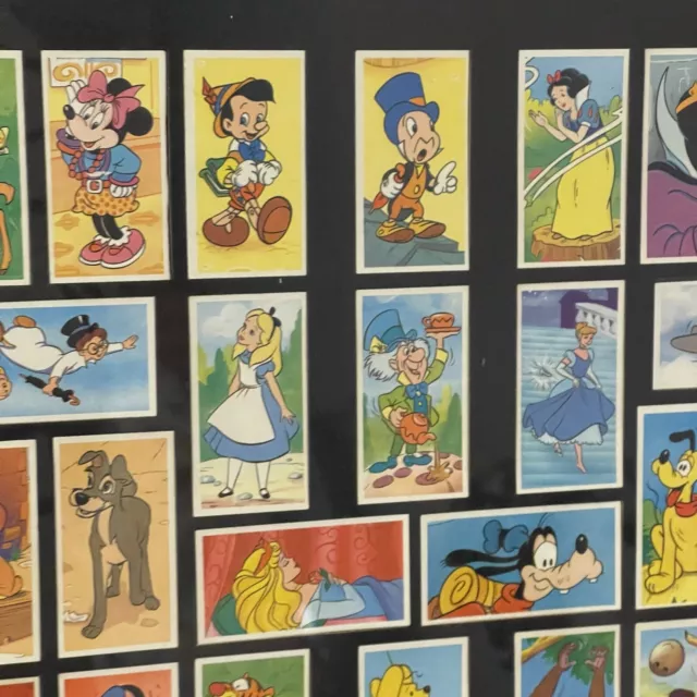 Vintage Brook Bonds Tea Cards Disney Set Framed Double Sided 2