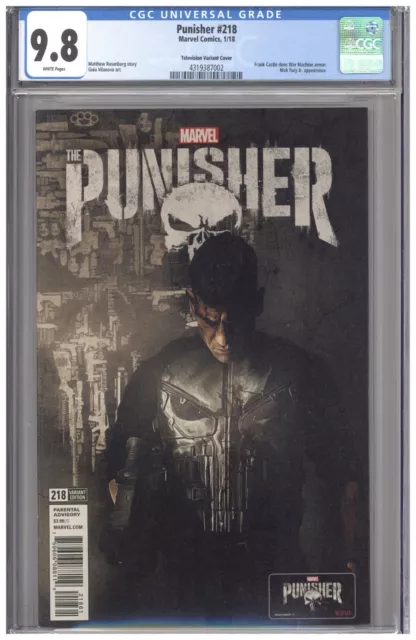 Punisher #218 CGC 9.8 Television Variant Cover Photo Jon Bernthal War Machine
