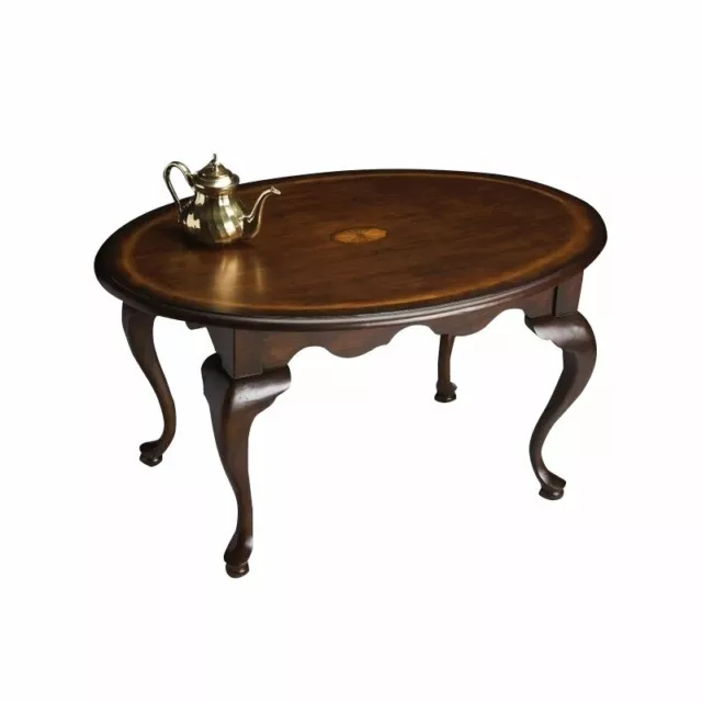 Beaumont Lane Oval Coffee Table in Plantation Cherry