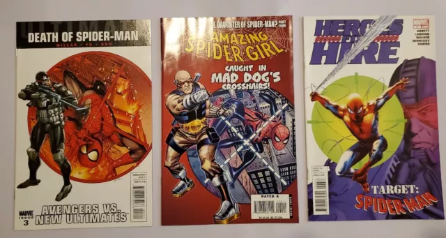 AMAZING SPIDER-MAN 129 Homage Lot 3 Comics: Ultimate, Spidergirl, Hero 4 Hire