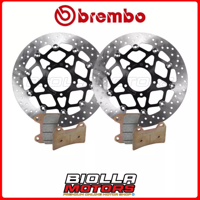 KIT PASTIGLIE + DISCHI BREMBO MV AGUSTA DRAGSTER RR 800 2016 ANTERIORE [96 - Flo