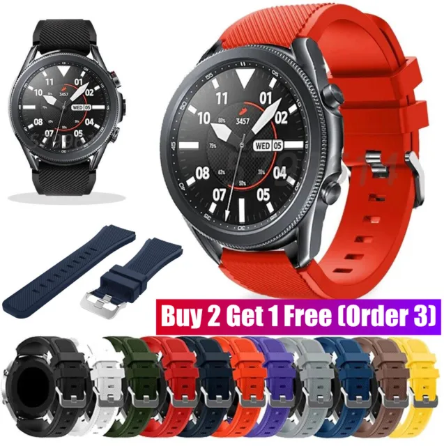 For Samsung Galaxy Watch 46mm Silicone Fitness Replacement Wrist Band Strap