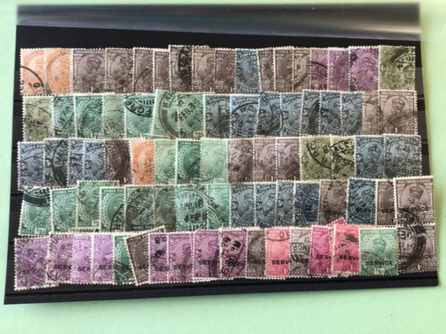 British India many King George V used stamps   Ref A4705