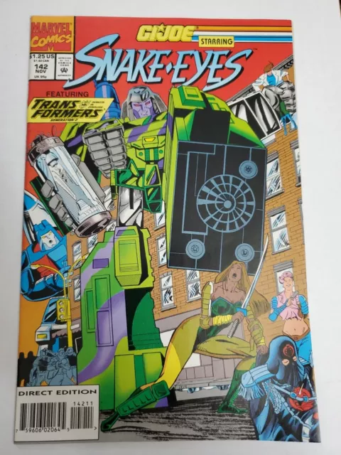 GI Joe Starring SNAKE EYES and TRANSFORMERS #142 NM