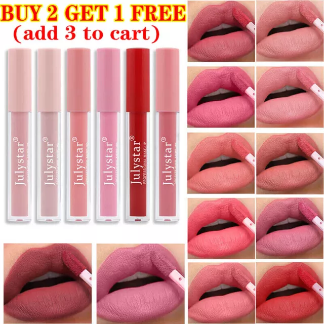 12 Colors Long Lasting waterproof Lipstick velvet Matte Liquid Beauty Make up AU