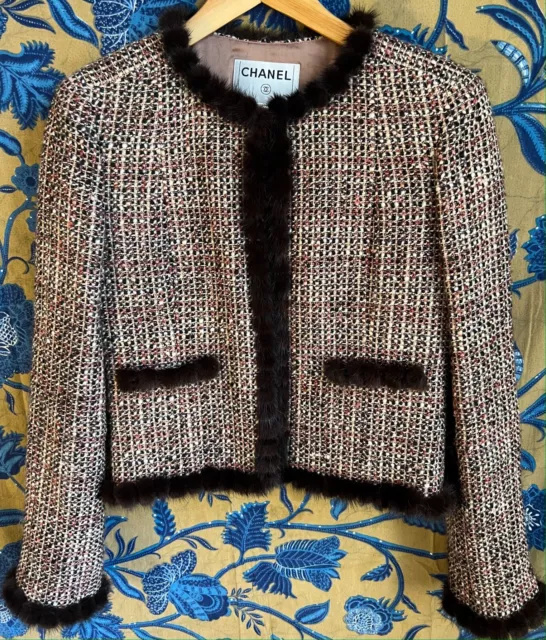 5.7K CHANEL 2013 Tweed Boucle Suit Jacket 34 36 2 4 6 Coat Blazer Top S M  £1,699.57 - PicClick UK