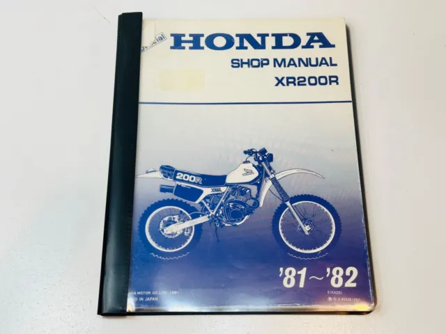 OEM Original Genuine Factory Honda Service Repair Shop Manual 1981 1982 XR200R